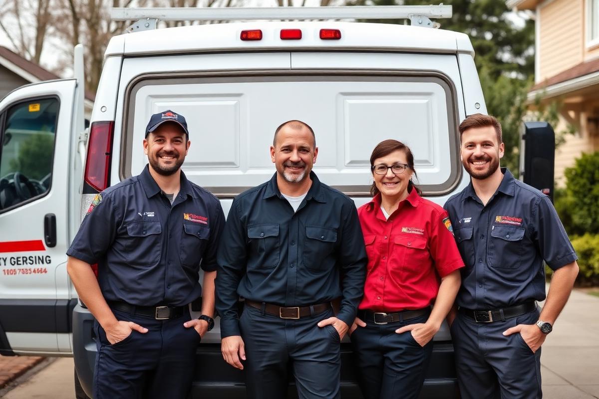 Newton Falls Garage Doors professional technician servicing a residential garage door opener